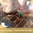 Likiyol Kitchen Rugs Set of 2, Brown Gold Ombre Marble Anti Fatigue Mats for Kitchen Floor, Non Slip Washable, 18'' x