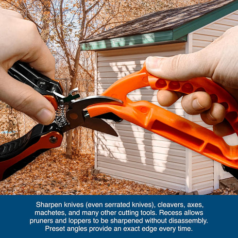 AccuSharp All-in-One Sharpener, All Purpose Sharpener for Knives, Scissors, Garden Tools, Sharpens & Restores Serrated