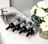 IEEK 2 Pack Stackable Wine and Water Bottle Holder, Clear Plastic Organizers for Fridge, Cabinet, Pantry, Holds 8