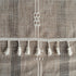 Gernaice 24x24 Inch Rustic Stripe Embroidered Tablecloth Heavy Small Square Tassel Cotton Linen Table Cloth Wrinkle