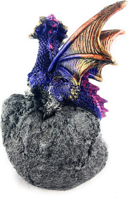 Ain’t It Nice Dragon Statue - Sparkling Medieval Collectible Fantasy Figurine Décor, Blue 3(L) X 1.5(W) X 4(H) inches