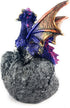 Ain’t It Nice Dragon Statue - Sparkling Medieval Collectible Fantasy Figurine Décor, Blue 3(L) X 1.5(W) X 4(H) inches