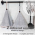 myHomeBody Hand Towels with Hanging Loops, Absorbent Charcoal Fiber Cleaning Cloths, Set of 2, Grey