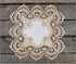 Gold European Lace and Antique Jacquard Fabric Doily - 14 Inch Square Placemat