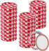 48pcs/24Set Split-Type Regular Mouth Canning Lids Bands for Mason Jar Canning Lids (Red and White)