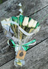 Closed Bud Roses Flower Bouquet - St. Patrick's Day Green and White (3 Dozen)