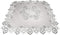Linens, Art and Things Silver European Lace Table Topper, Small Antique Jacquard Fabric (34 Inch Square)