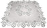 Linens, Art and Things Silver European Lace Table Topper, Small Antique Jacquard Fabric (34 Inch Square)