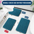 OLANLY 24x16 Bathroom Rugs, Extra Soft Chenille Bath Mats, Non-Slip, Quick Dry, Machine Washable, Peacock Blue