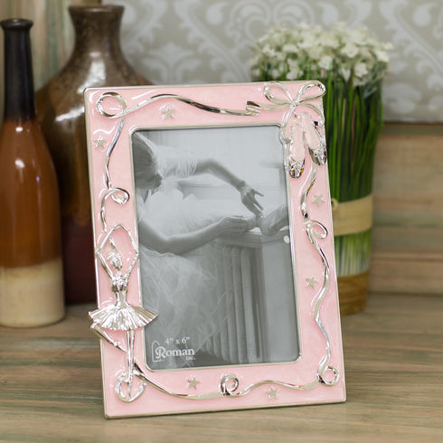 Roman Giftware Inc., Caroline Collection, 7.75" H Pink Ballet Frame 4X6, Religious Inspirational Durable