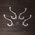 CRAFTSMAN ROAD Vintage Cast Iron Wall Hooks, Antique White Finish, Set of 4 - Rustic Coat Hooks for Coats, Bags, Towels