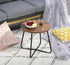 VECELO Small Round Metal Side Snack Table for Outdoor & Indoor Use - Anti-Rust Design