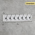 HBCY Creations Whitewash Solid Wood Wall Mounted Coat Rack with Shelf, 7 Hooks, 34" Long for Kitchen, Mudroom, Entryway