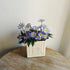 Set 4, 4.5" Hosley Small Cream Metal Tote Vase of Long Decorative Mini Vases for Dried Floral Arrangements, Coffee