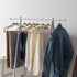 IRIS USA Freestanding Clothes Rack with Shelf, Easy to Assemble, White