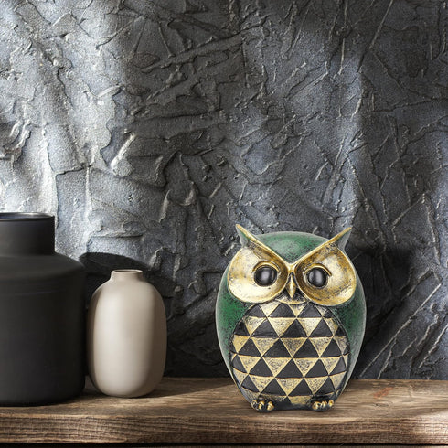 Leekung Owl Statue for Home Decor Accents,Owl Decor for Modern Bathroom Bookshelf Bedroom Mantle Living Room Home