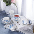 Set 6(5 oz), fanquare Floral Coffee Cups of Porcelain Cappuccino Cups with Saucers, Tea Cup for Birthday Wedding Party
