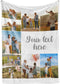 Ships Next Day, Custom Blanket with Picture and Text - Printed in
