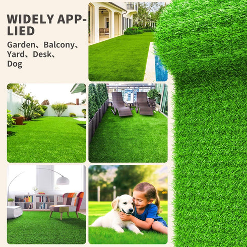 3 5 LOOBANI Realistic Artificial Grass Rug Indoor Outdoor, Dog Grass Mat with Drainage Holes and Replacement Artificial