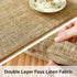 13x36 Inch Farmhouse Rustic Faux Linen Table Runner Neutral Coffee Table Runners Double Layer Reversible Rectangle