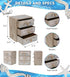 CoTa Global Driftwood 3 Drawer Storage Organizer, 3-Tier Wood Organizer for Bathroom, Office, and Vanity - 10.5 Inches