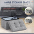 12 16 12, Ornavo Home Small Storage Ottoman Foldable Collapsible Rectangle Linen Ottoman Foot Rest Stool Seat