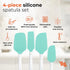 M KITCHEN Silicone Spatula Set, Heat Resistant & BPA Free, 4 Piece Nonstick Rubber Spatulas for Cooking and Baking