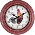 La Crosse Technology 12 Inch Distressed Red Rooster Quartz Wall Clock - Model 404-3630