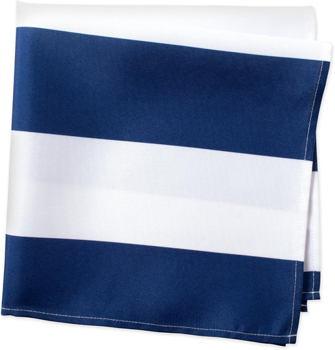 DII Cabana Stripe Outdoor Tabletop Collection, Water Resistant Napkin (Set of 6), Nautical Blue