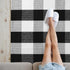 uxcell Buffalo Check Rug, 51"x24", Plaid Outdoor Layered Door Mat for Front Porch/Runner/Bedroom/Kitchen