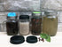 Black Rust Proof Aluminum Storage Lid with Silicone Sealing for Regular Mouth Mason Ball Canning Jars, 6 Pack