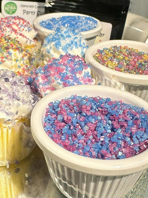 Rimmer Rimmer, Snowy River Cocktail Sugar Blends, Naturally Colored Sugar for Margaritas, Cocktails & Baking, Glass