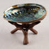 2 4" 6" Wish Well Piece Wooden Tripod Stand - & Hand-Carved Room Decor Holder ~ Ideal for Abalone Shell, Decorative