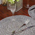 Topotdor Round Placemats, Heat-Resistant Stain Resistant Anti-Skid Washable Polypropylene, Set of 4