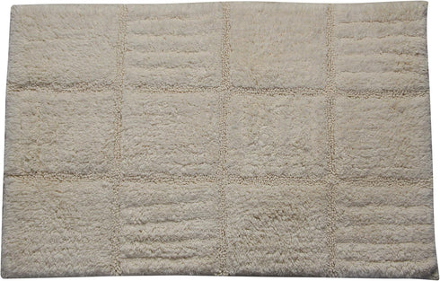 Castle Hill Chakkar Board Spray Latex Back Bath Rug, 21 by 34-Inch, Ivory