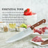 8 inch Chef Knife, Razor Sharp Kitchen Knife with Protective Sheath, Ergonomic Handle, Dishwasher Safe