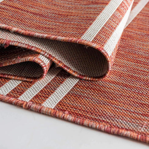 Unique Loom Jill Zarin Outdoor Collection Area Rug - Anguilla (Rust Red/Ivory, 2' 2' x 3' 1' Rectangle)