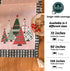 90 Inches 100% Folkulture Christmas Table Runner Long Cotton Red Buffalo Plaid Table Runner for Dining Table, Coffee