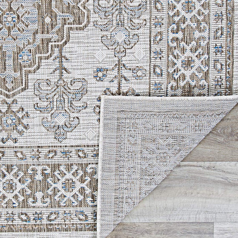 Couristan Charm Woodburn Indoor/Outdoor Area Rug, Ivory-Sand, 2'2" x 4'3"