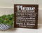 HOUVSSEN Wood Sign Art Decor, Please Do Not Flush Paper Towel Kittens Puppies Bathroom Sign, Farmhouse Bath Decor