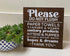HOUVSSEN Wood Sign Art Decor, Please Do Not Flush Paper Towel Kittens Puppies Bathroom Sign, Farmhouse Bath Decor