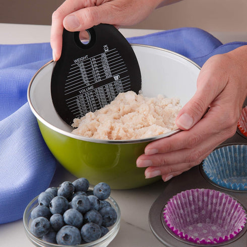 Spring Chef Dough Bench Scraper for Baking, Stainless Steel Kitchen Dough Cutter Tool, Dishwasher Safe, Black