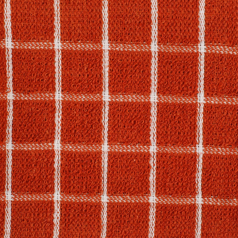 DII Basic Terry Collection Windowpane Dishcloth Set, 12x12, Spice, 6 Piece