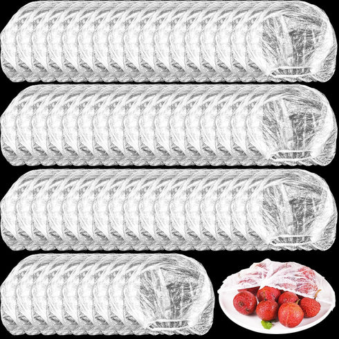 400 Pcs Plastic Food Storage Covers, Fresh Keeping Bags, Elastic Sealing Bowl Lids for Family Kitchen & Outdoor