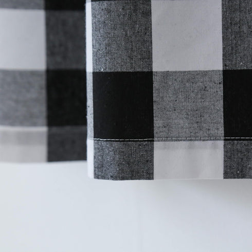Window Curtain Valances 18 inches Long, Buffalo Check Small Valance Curtain for Living Room Bedroom