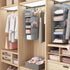 MAX Houser 5 Shelf Hanging Closet Organizer - Space Saver with (4) Side Pockets, Foldable, Light Grey