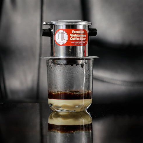 Vietnamese Drip Coffee Maker Filter, Single Cup Serve, Inox, 6 oz Small Stainless Steel