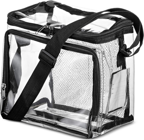 SP HOME GOODS Stadium Approved Clear Tote Bag with Adjustable Strap, See Through Zippered Lunch Bags