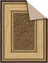 Ottomanson Non-Slip Border Rugs for Entryway, 2'3" x 3', Durable Stain Resistant Entrance Mat for Bathroom