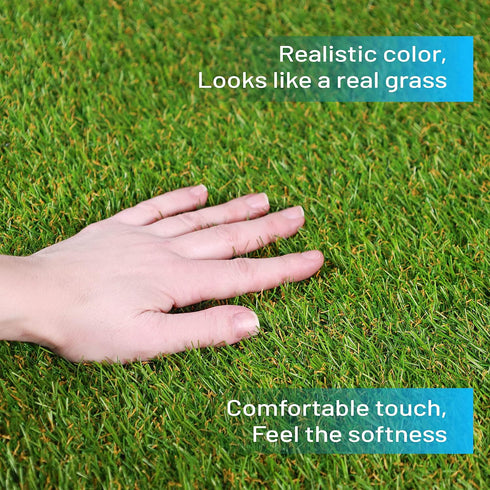 Superior Artificial Grass Indoor/Outdoor Area Rug - Faux Turf for Backyard, Playground, Dog Training, 1' x 13', Green